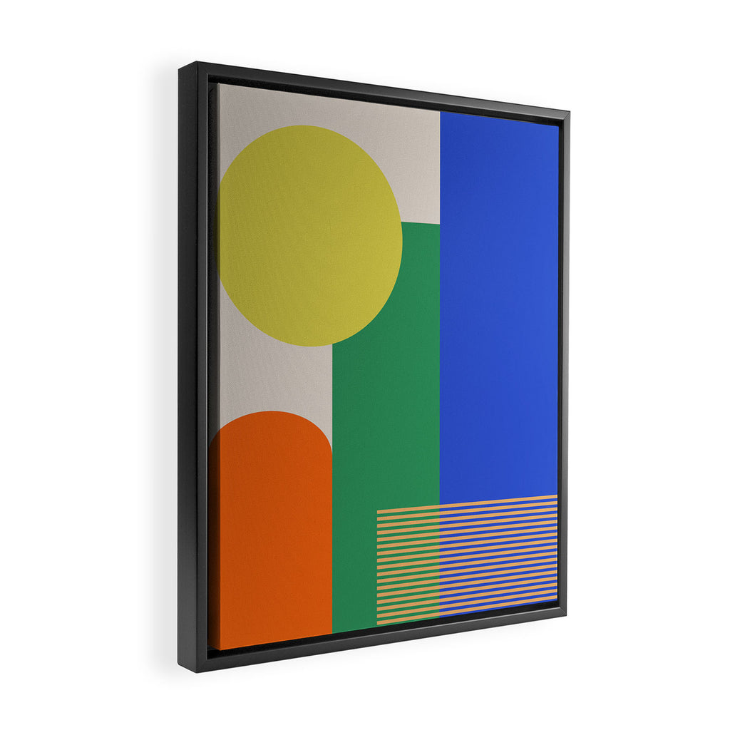 Colorful Abstract Geometric Modern Art Framed Canvas Print Gallery Image 2