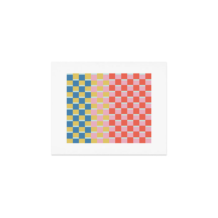 Colorful Checkerboard Art Print Gallery Image 1