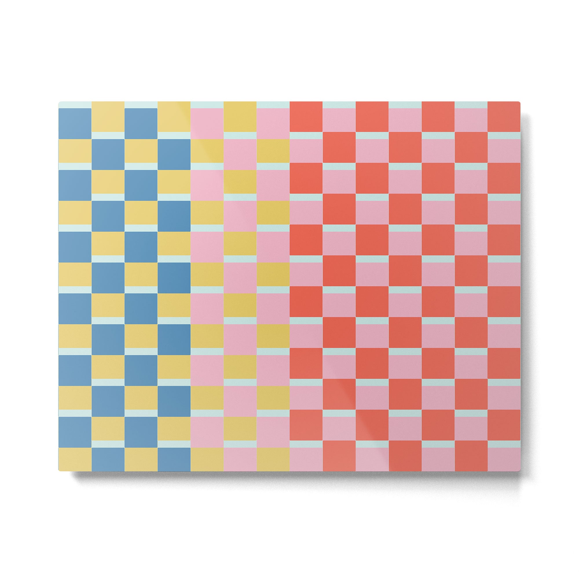 Colorful Checkerboard Metal Print Gallery Image 4
