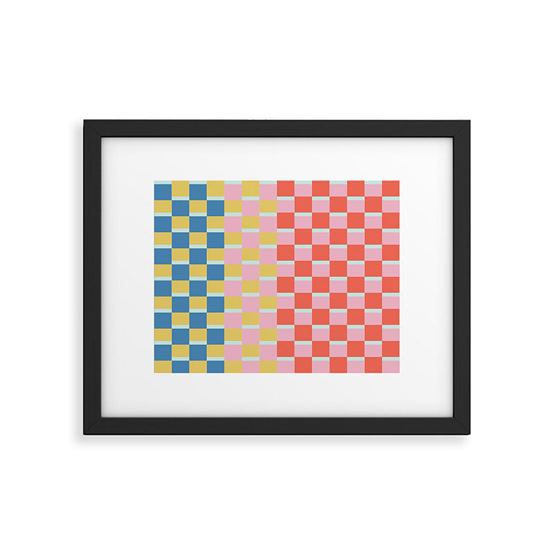 Colorful Checkerboard Framed Art Print Gallery Image 5