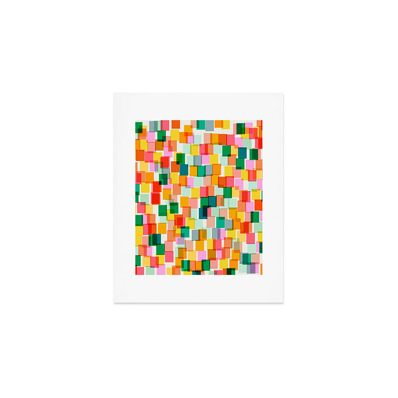 Colorful Painterly Mosaic Art Print Gallery Image 1
