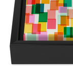 Colorful Painterly Mosaic Framed Canvas Print Gallery Image 3