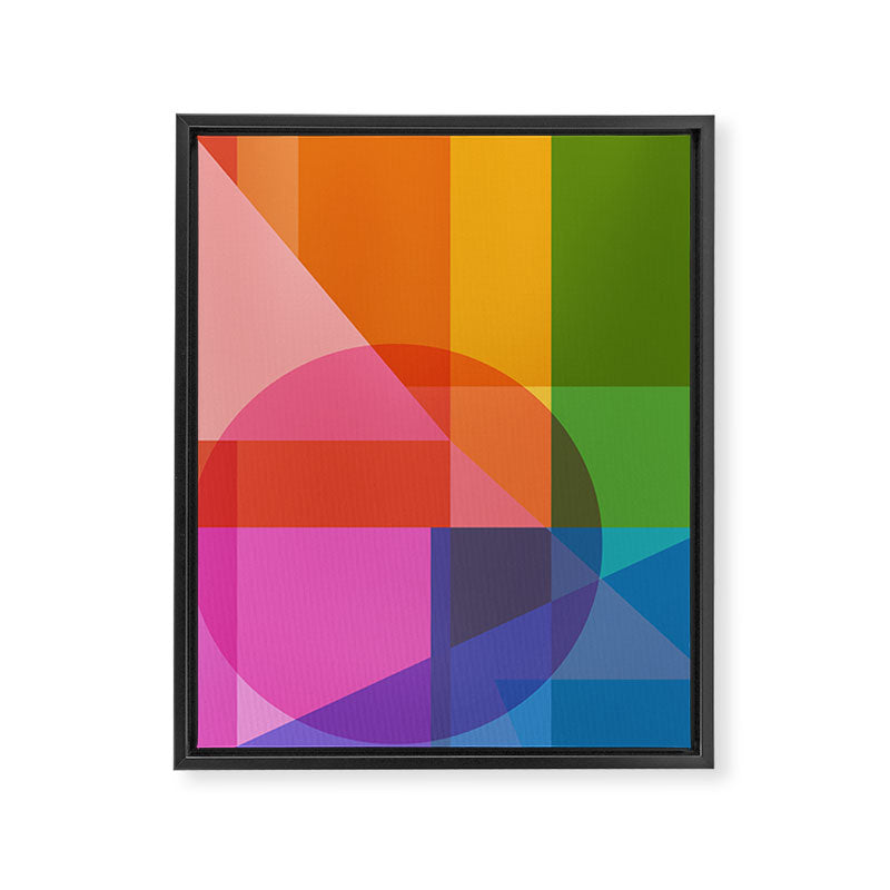 Colorful Shapes 24 Framed Canvas Print Gallery Image 6