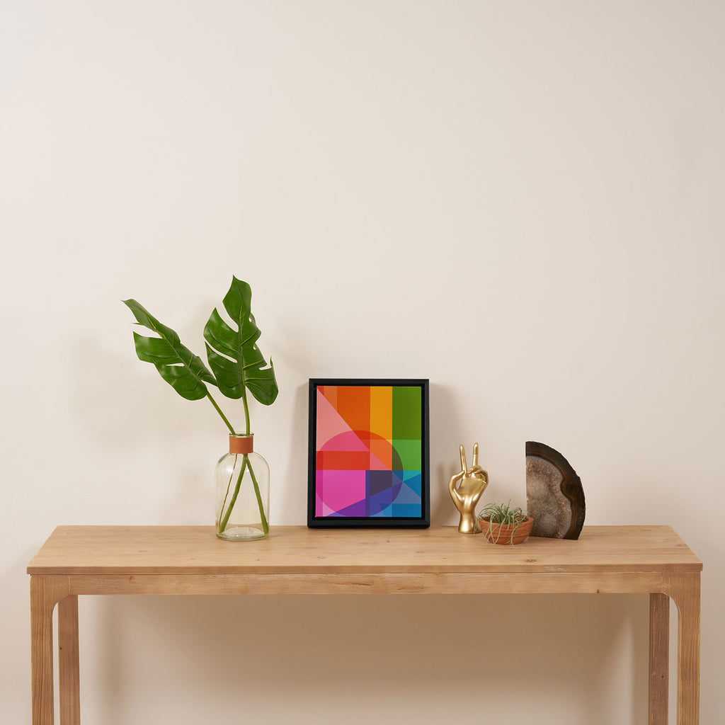 Colorful Shapes 24 Framed Canvas Print Gallery Image 4