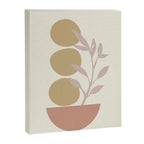 Desert Botanicals and Organic Shapes in Terracotta, Gold, and Blush Canvas Print Gallery Image 8