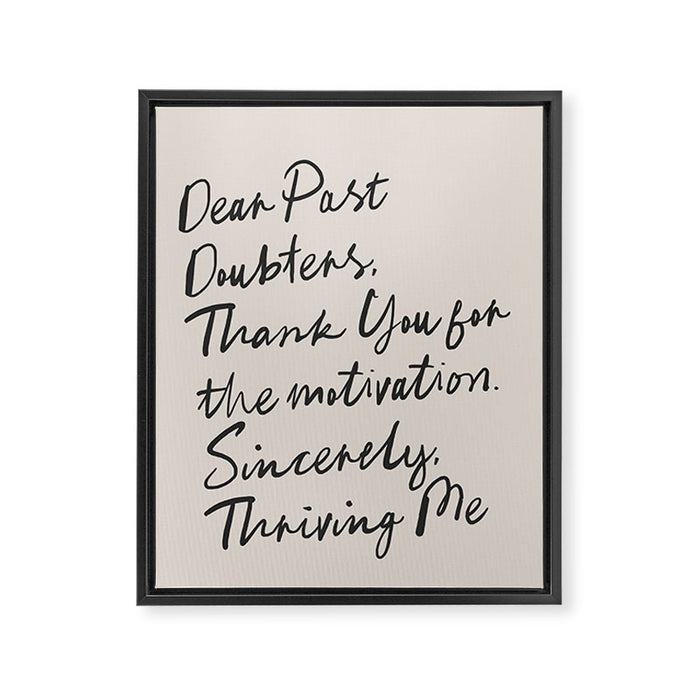 Empowerment Letter Self Motivational Quote Framed Canvas Print Gallery Image 1