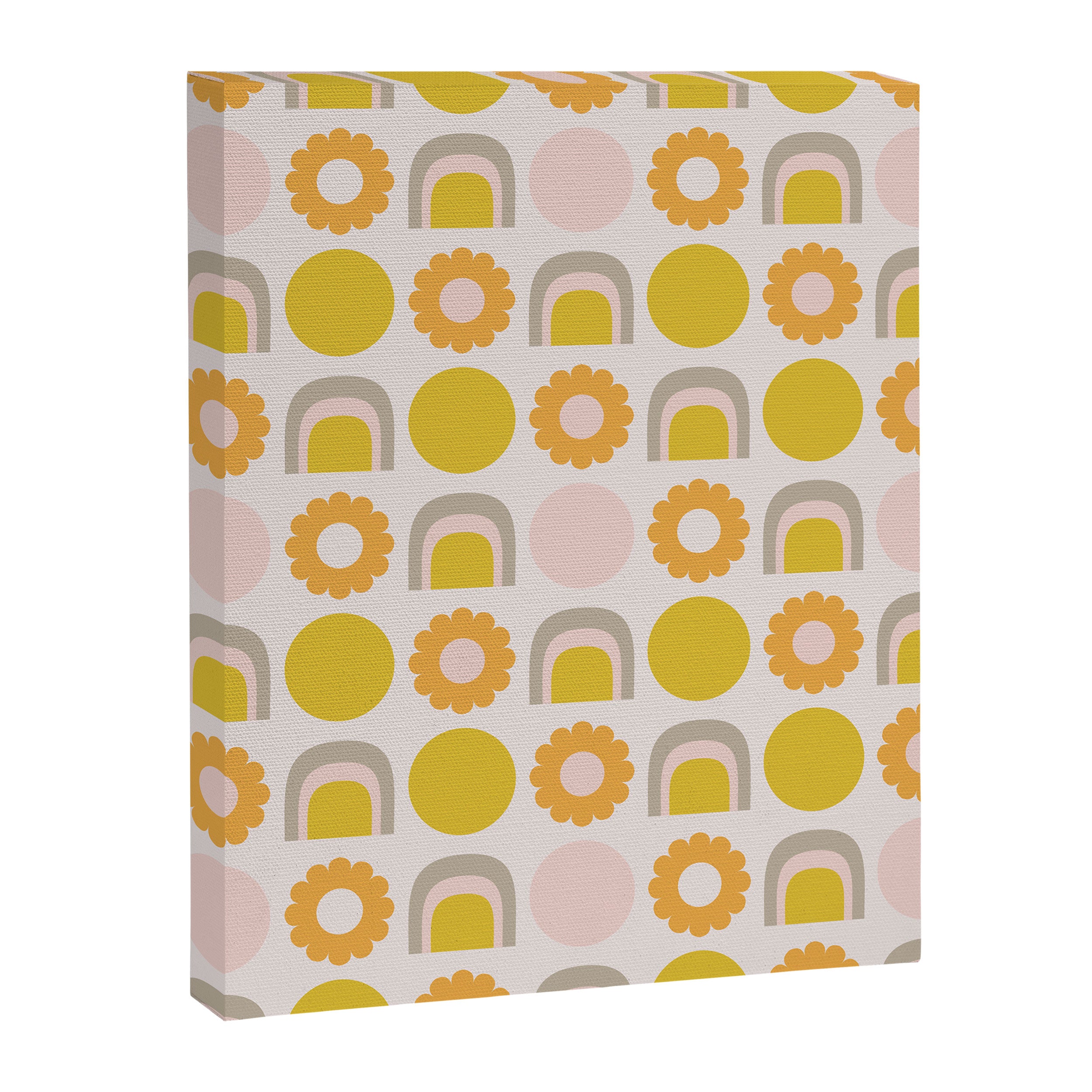 Floral Sunshine Rainbow Pattern Canvas Print Gallery Image 8