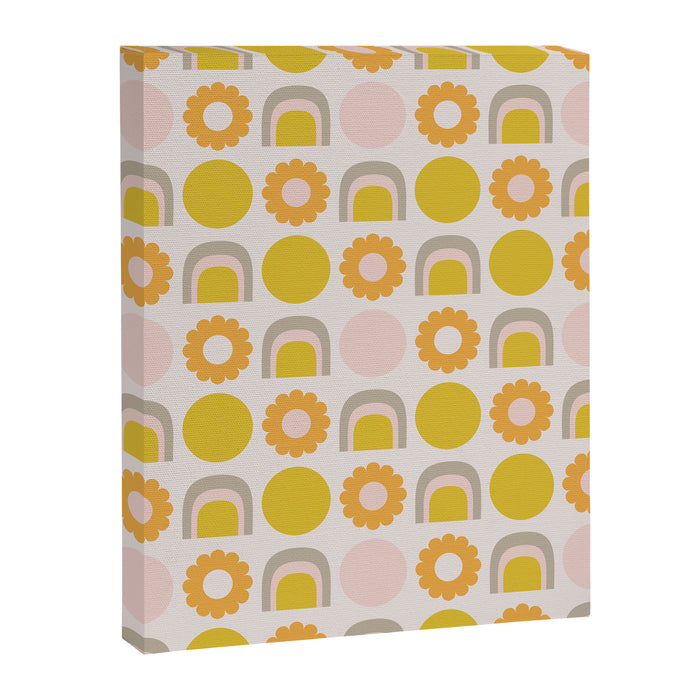 Floral Sunshine Rainbow Pattern Canvas Print Gallery Image 1