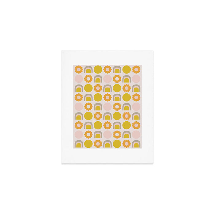 Floral Sunshine Rainbow Pattern Art Print Gallery Image 1