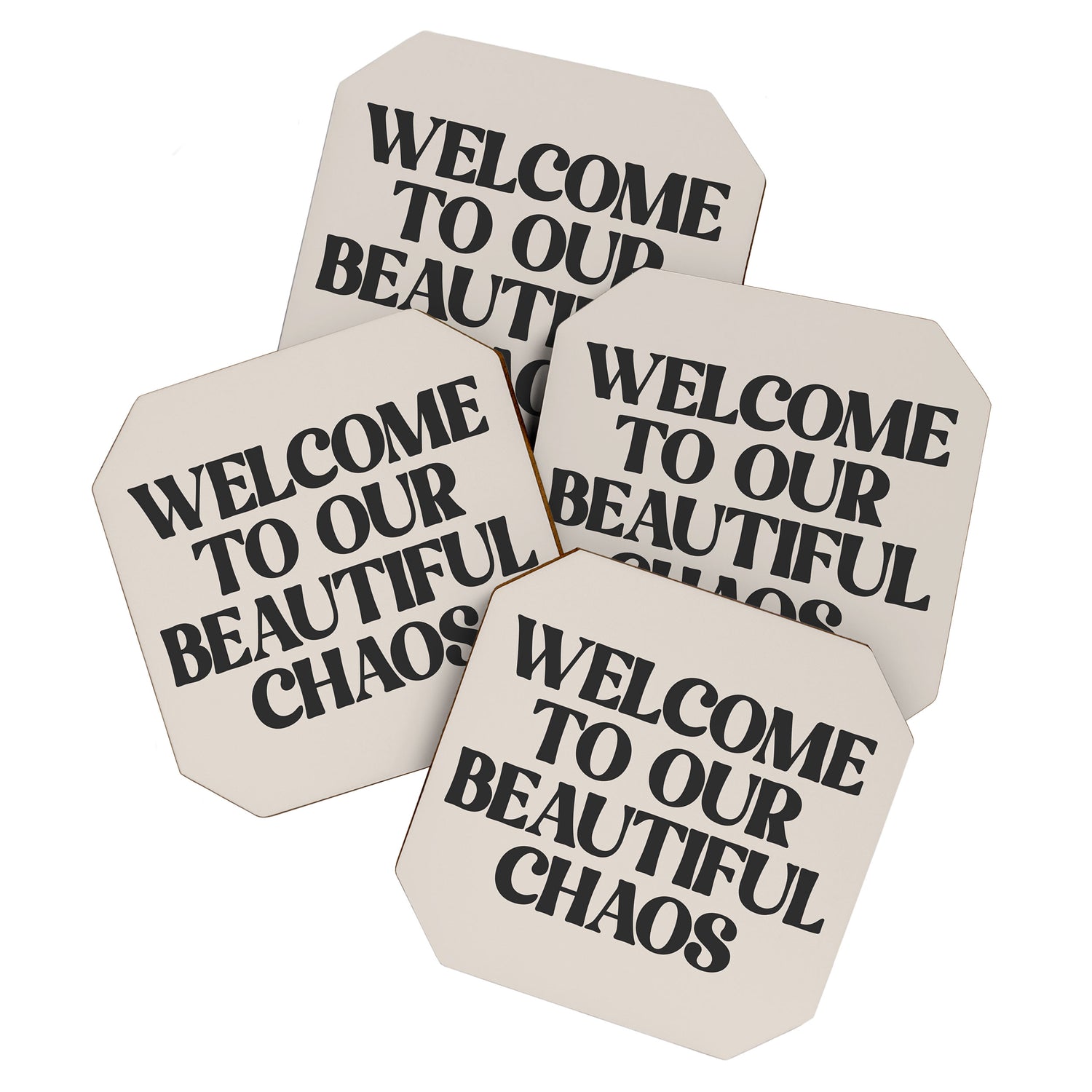 Funny Retro Family Love Quote Coaster Gallery Image 1