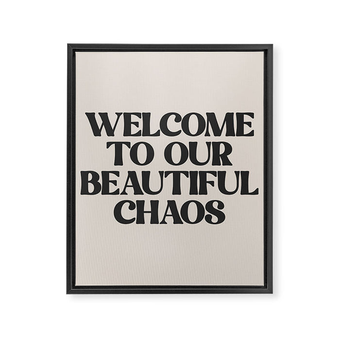 Funny Retro Family Love Quote Framed Canvas Print Gallery Image 1