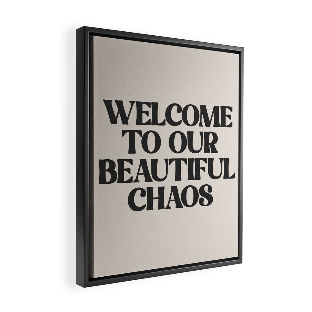 Funny Retro Family Love Quote Framed Canvas Print Gallery Image 2