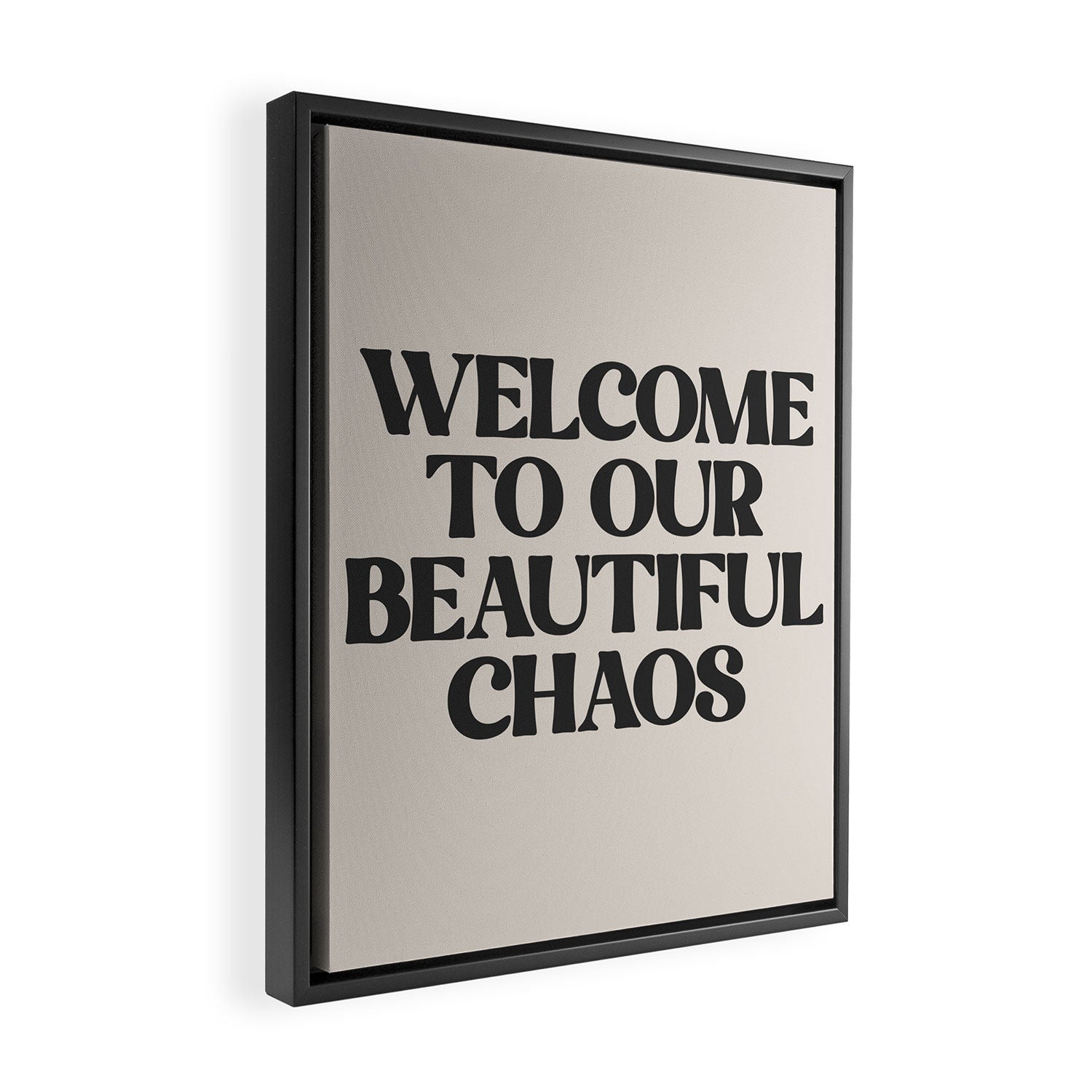 Funny Retro Family Love Quote Framed Canvas Print Gallery Image 2