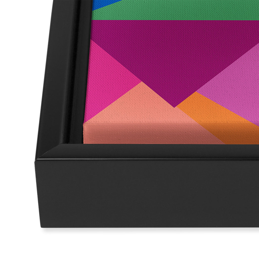 Geometric Color Block Framed Canvas Print Gallery Image 3