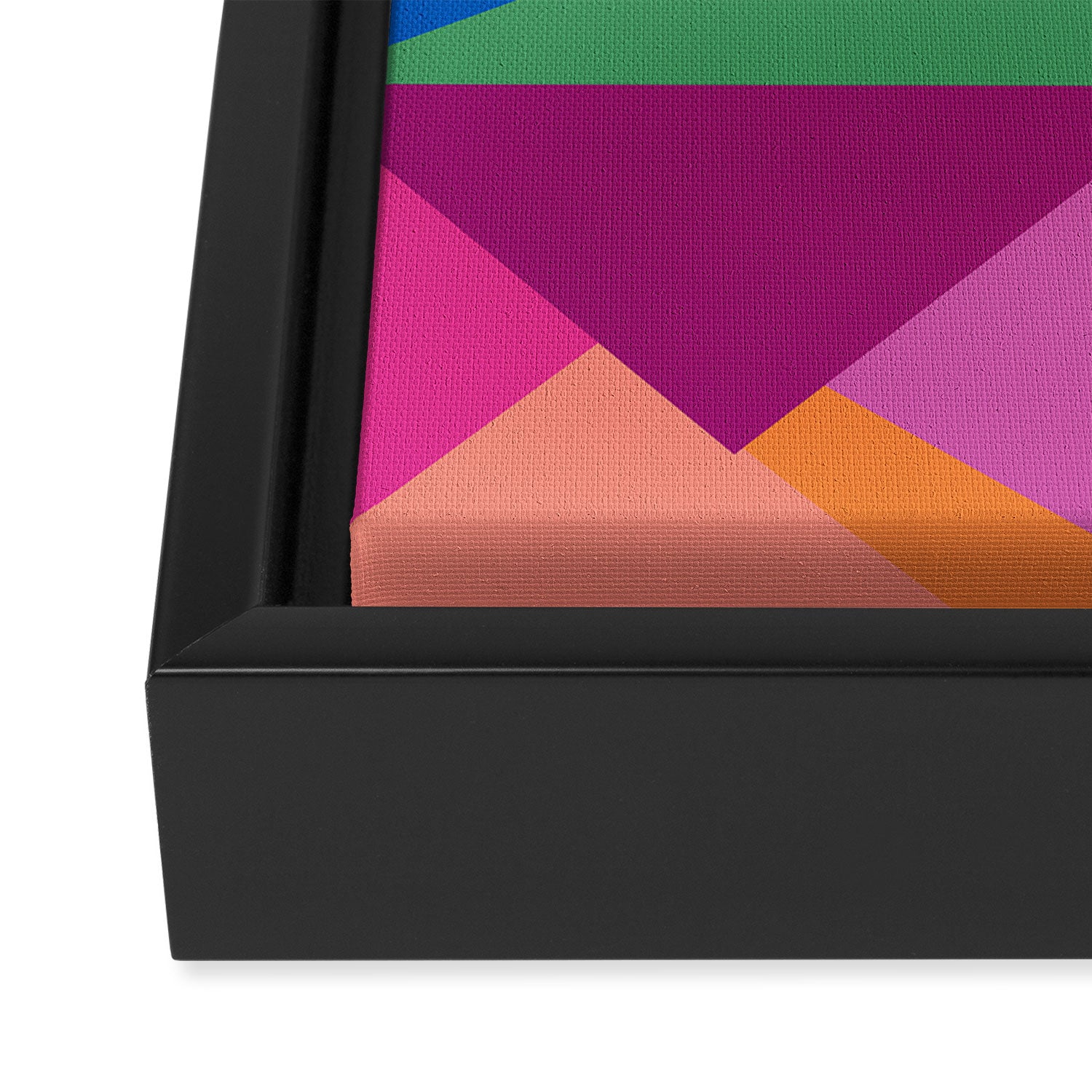 Geometric Color Block Framed Canvas Print Gallery Image 3