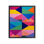 Geometric Color Block Framed Canvas Print Gallery Image 6