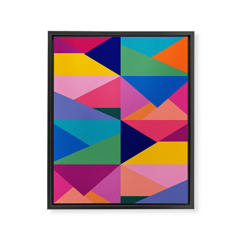 Geometric Color Block Framed Canvas Print Gallery Image 6