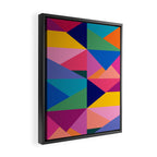 Geometric Color Block Framed Canvas Print Gallery Image 2