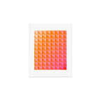 Geometric Gradient in Pink and Orange Art Print Gallery Image 1