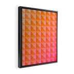 Geometric Gradient in Pink and Orange Framed Canvas Print Gallery Image 2