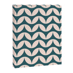 Geometric Leaf Shapes in Teal and Blush Canvas Print Gallery Image 8