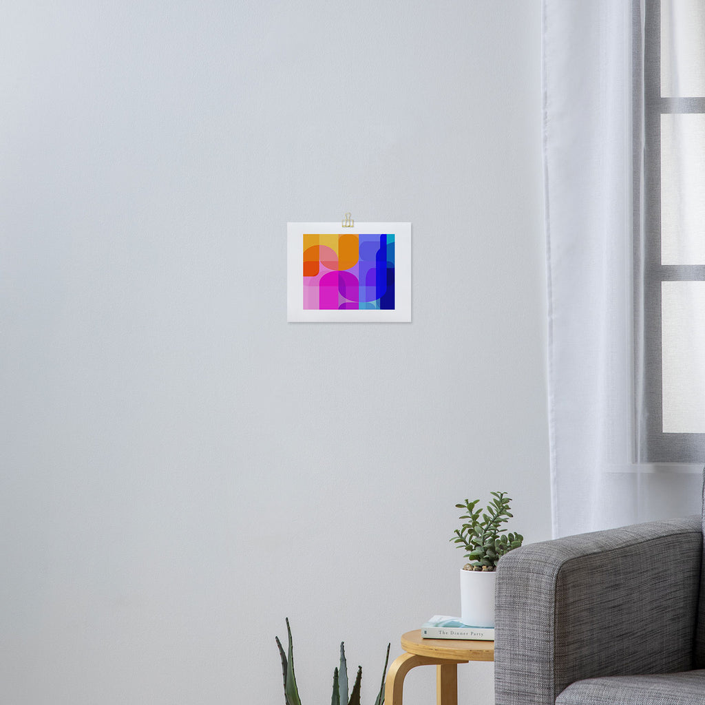 Geometric Rainbow Shapes 3 Art Print Gallery Image 3