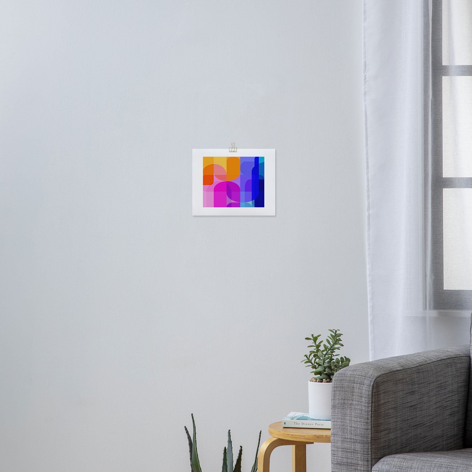 Geometric Rainbow Shapes 3 Art Print Gallery Image 3