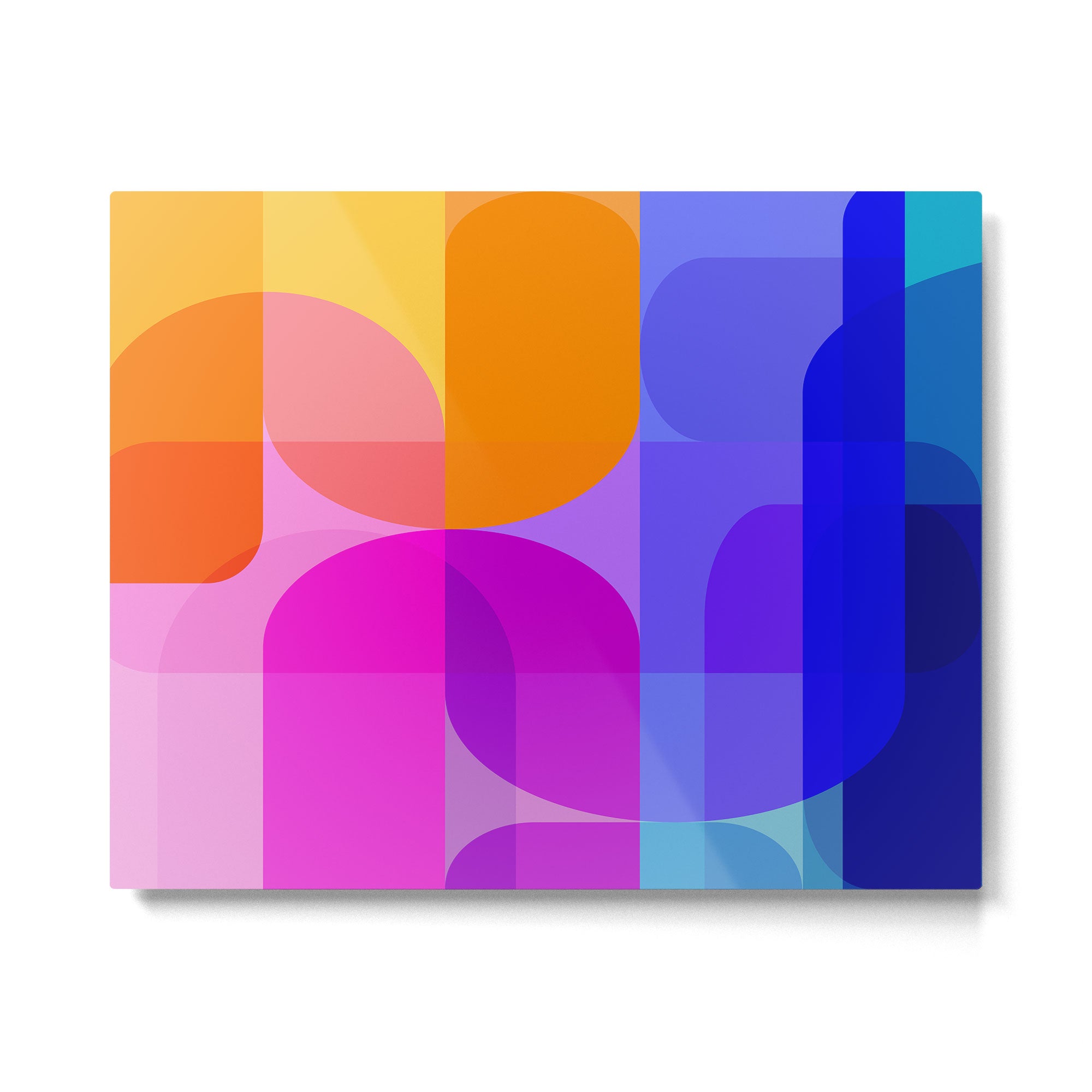Geometric Rainbow Shapes 3 Metal Print Gallery Image 4