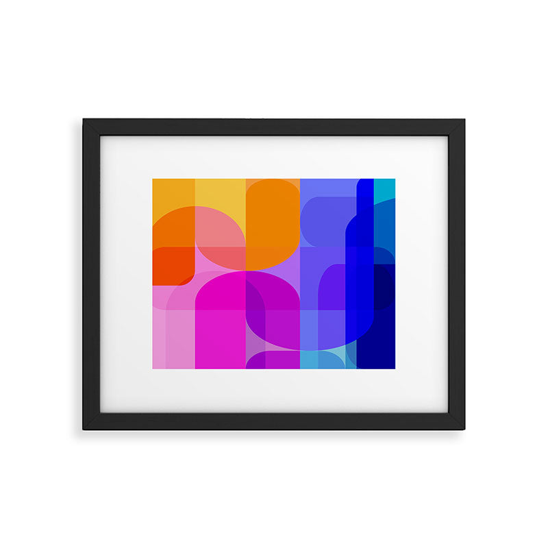 Geometric Rainbow Shapes 3 Framed Art Print Gallery Image 5