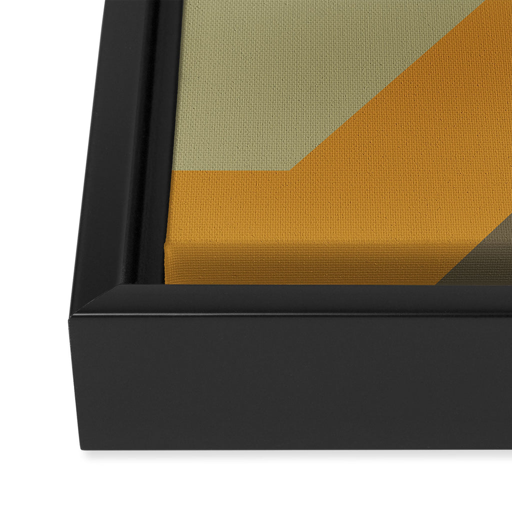 Geometric Retro Color Block Art in Earthy Tones Framed Canvas Print Gallery Image 3