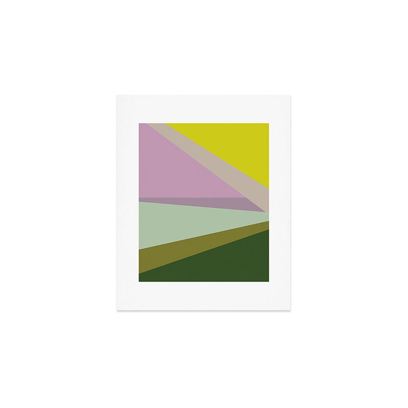 Geometric Shapes #8 Purple and Green Art Print Gallery Image 1