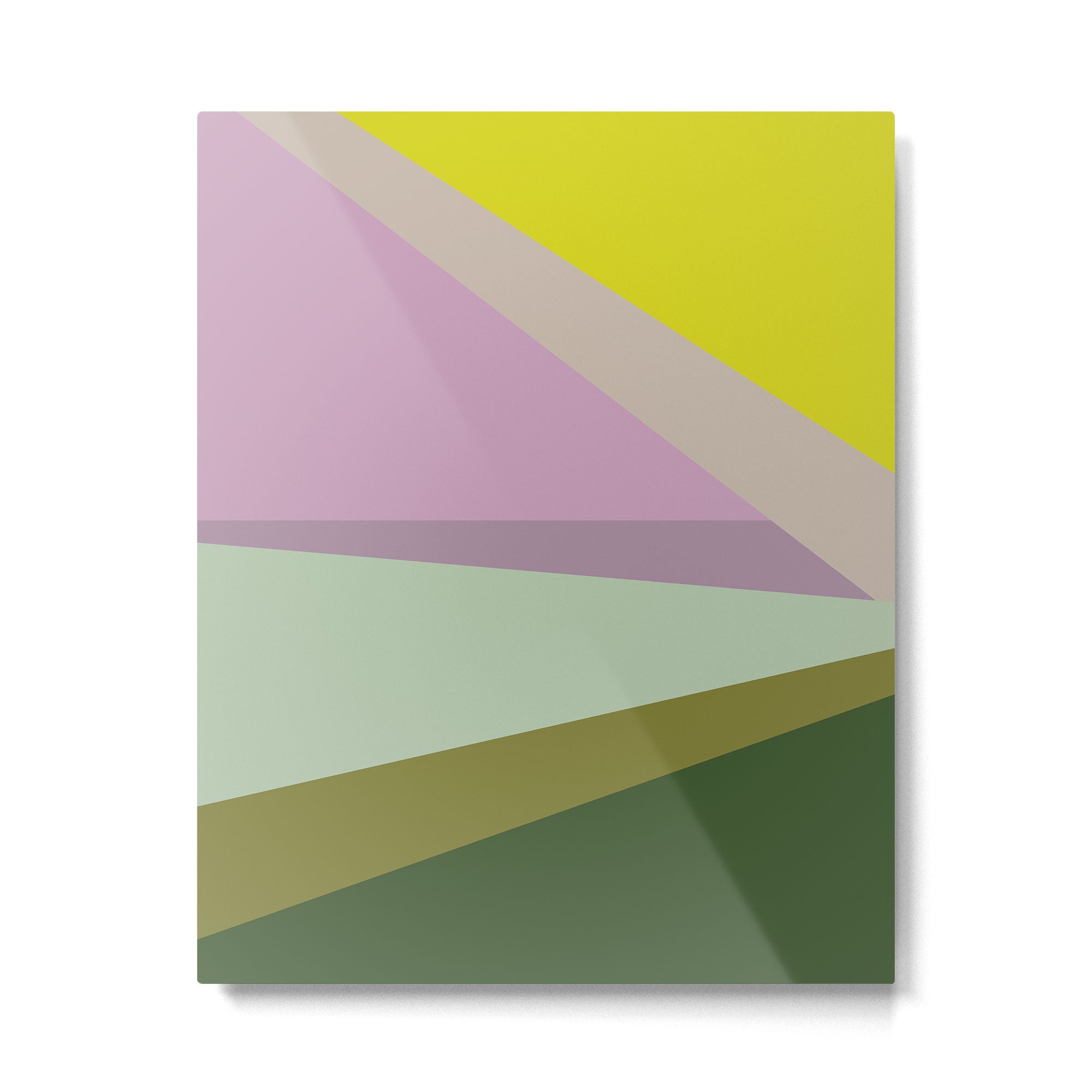 Geometric Shapes #8 Purple and Green Metal Print Gallery Image 4