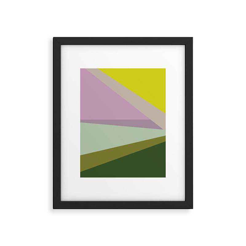 Geometric Shapes #8 Purple and Green Framed Art Print Gallery Image 5