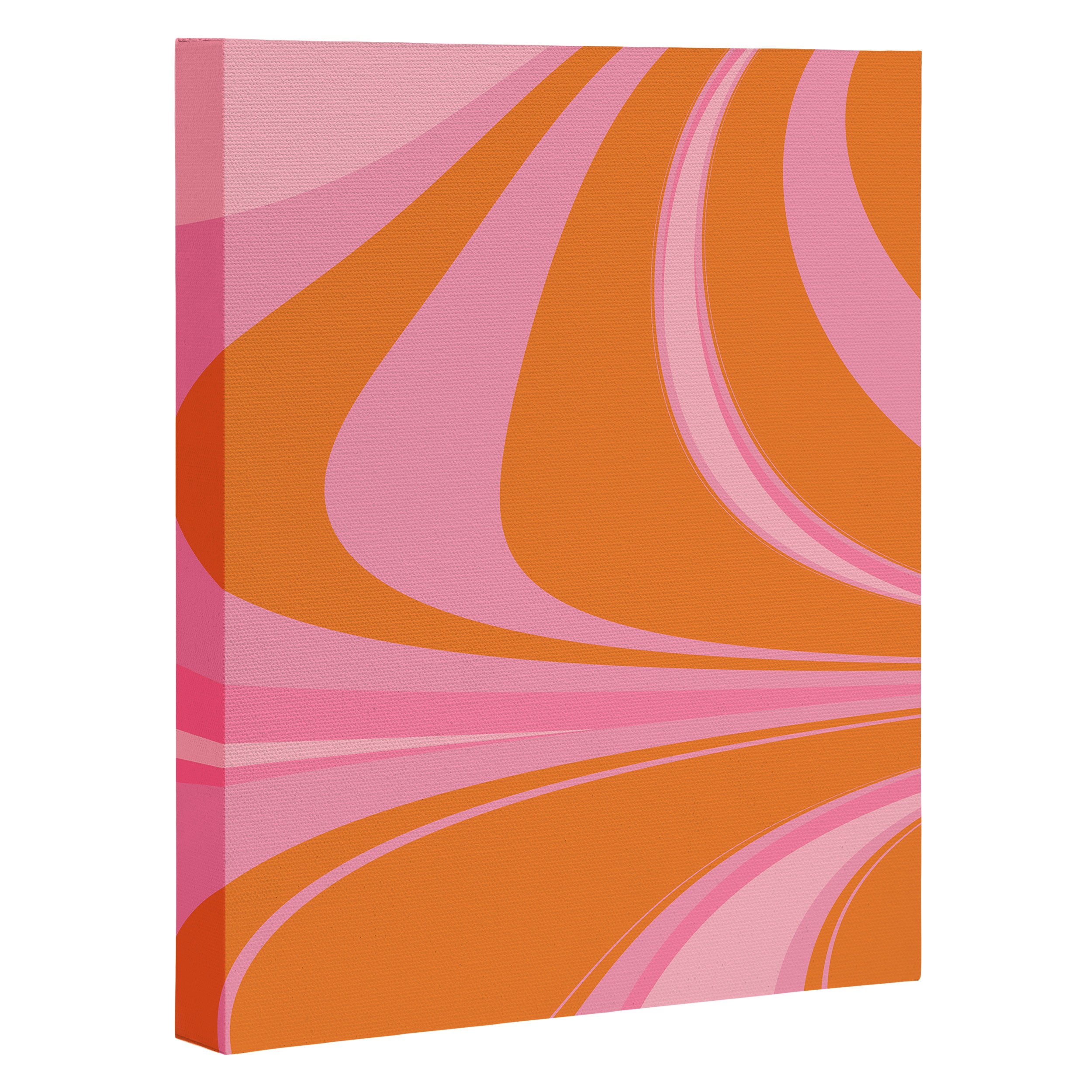 Groovy Color in Pink and Orange Canvas Print Gallery Image 3