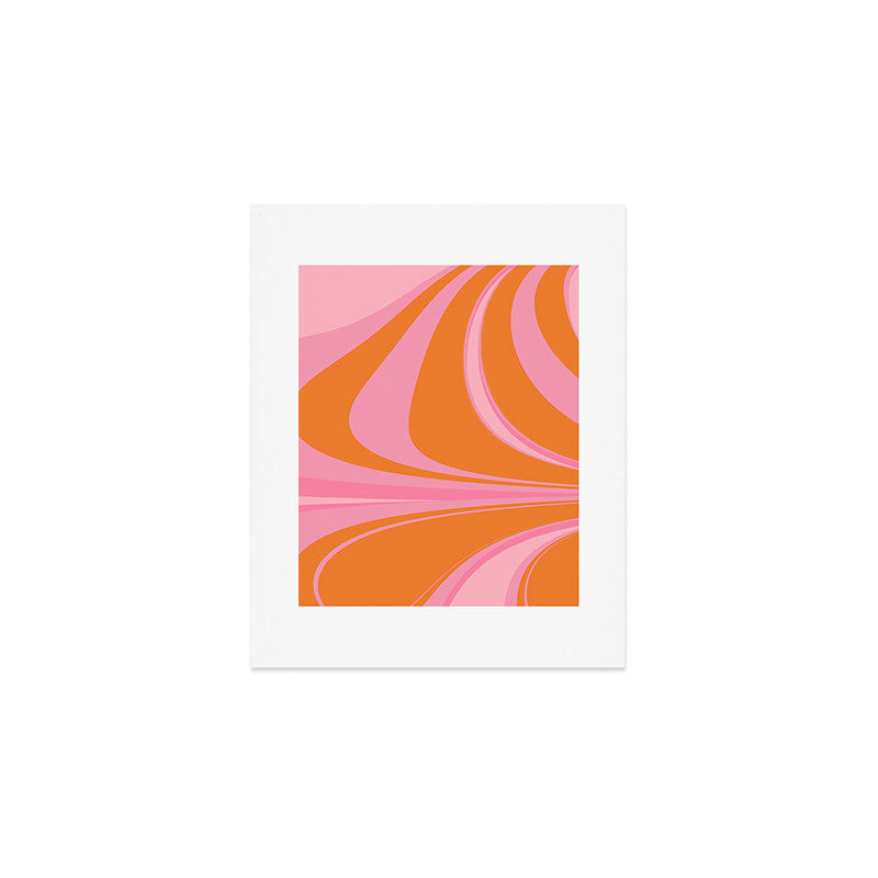 Groovy Color in Pink and Orange Art Print Gallery Image 1