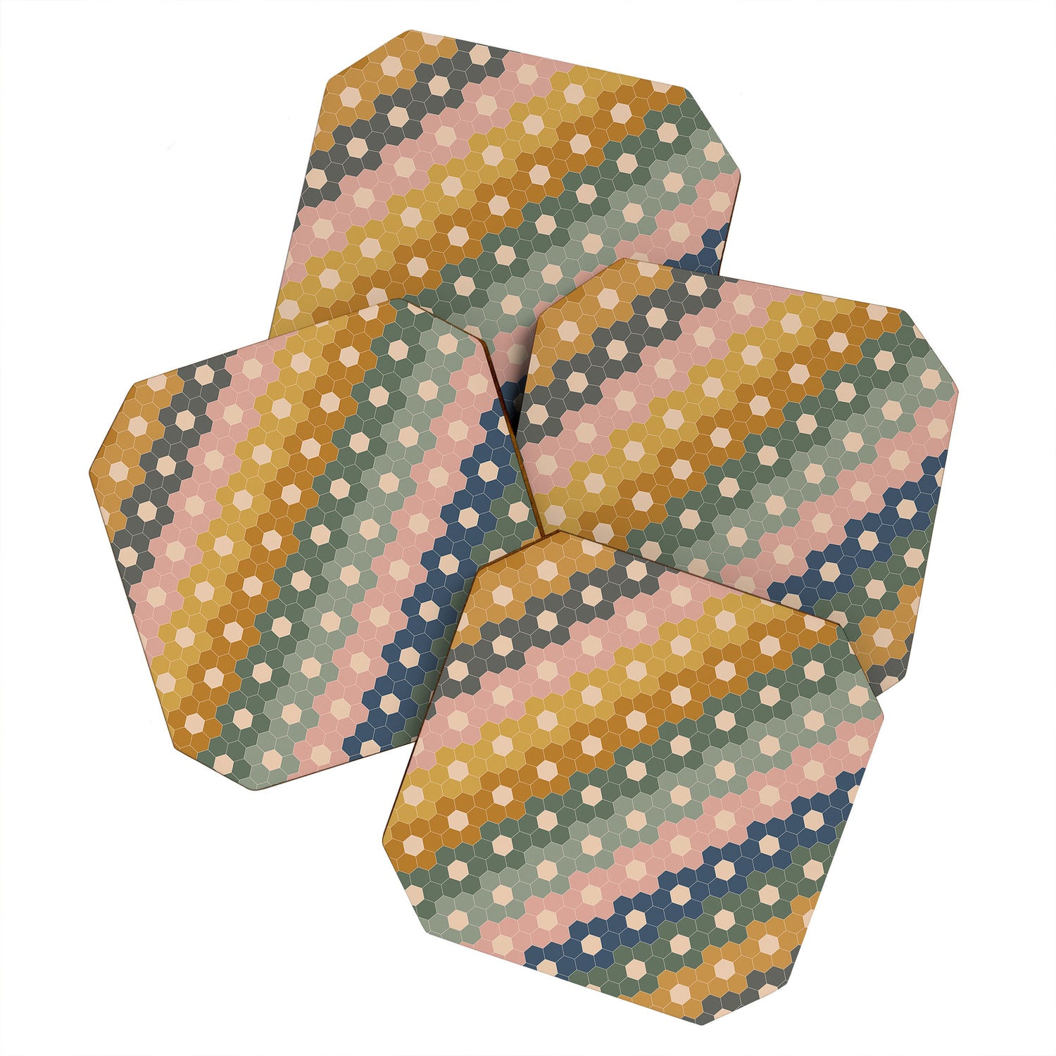 Hexagon Flowers Coaster Gallery Image 1