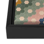Hexagon Flowers Framed Canvas Print Gallery Image 3