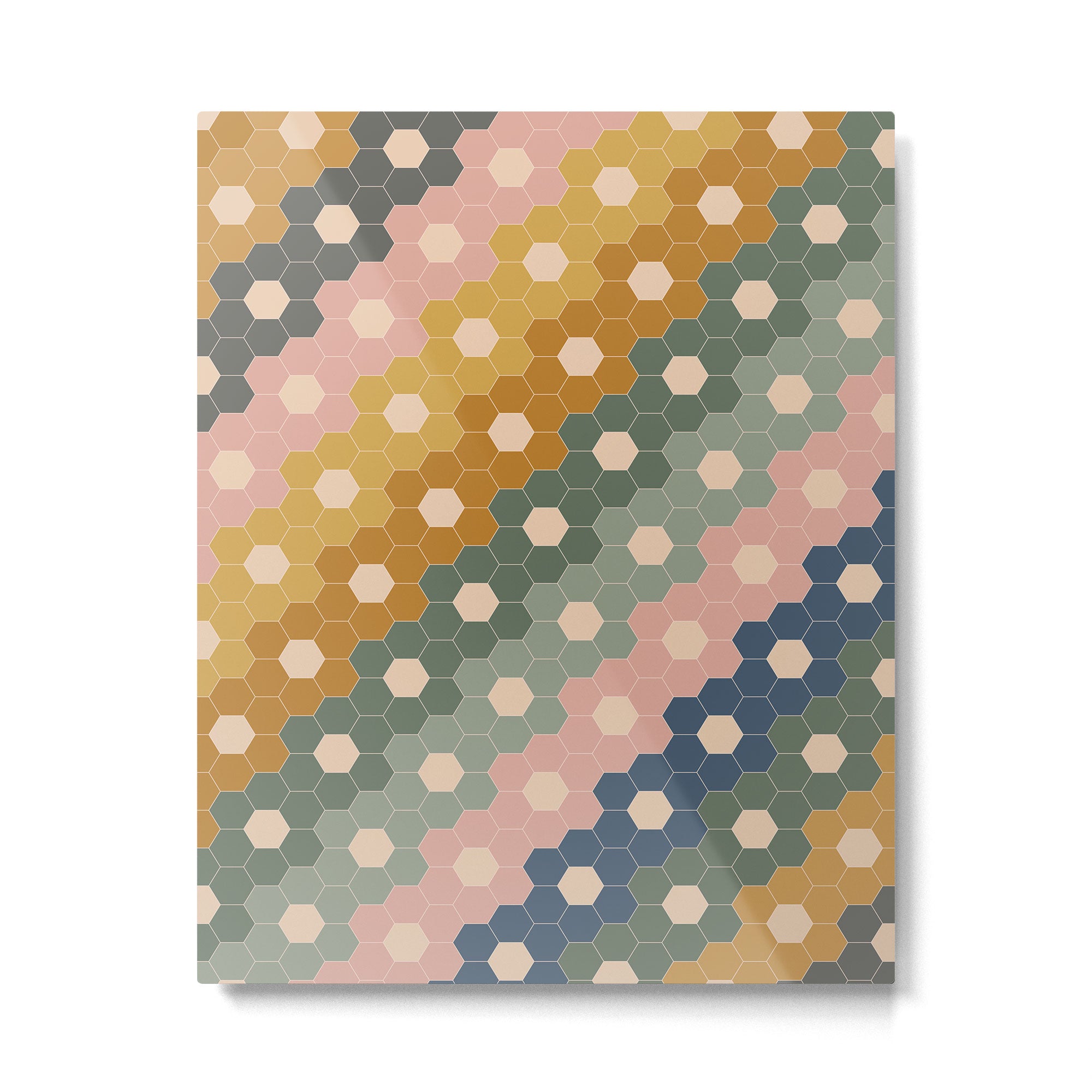 Hexagon Flowers Metal Print Gallery Image 6