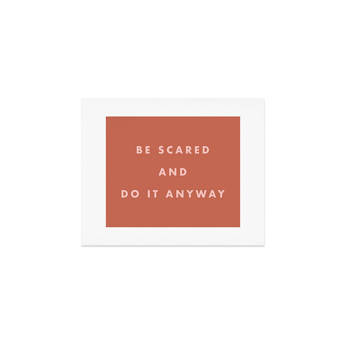 Inspirational Bravery Quote in Terra Cotta Art Print Gallery Image 1