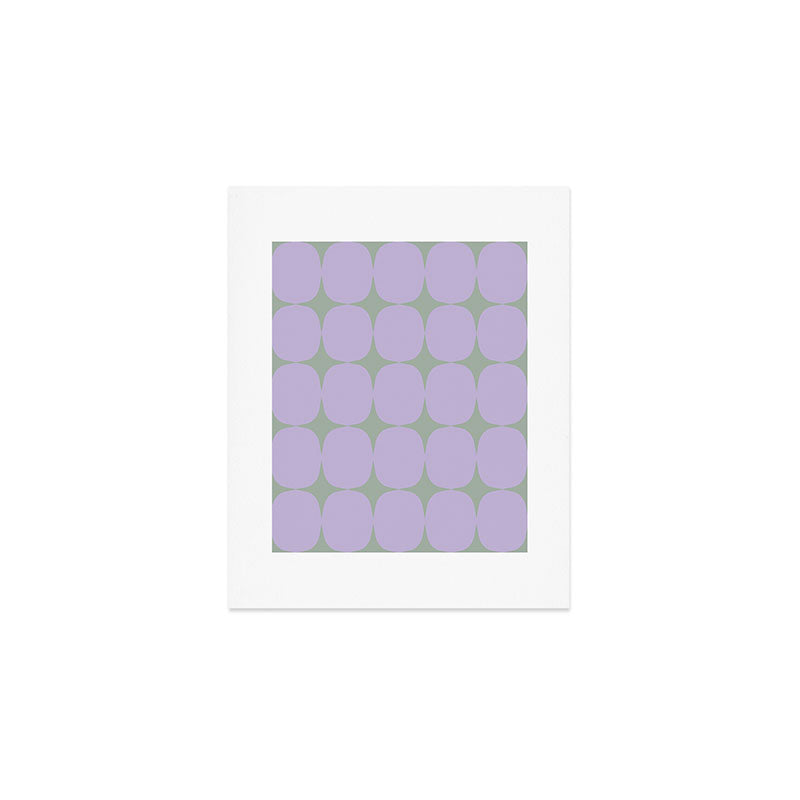 Lilac and Sage Shapes Art Print Gallery Image 1