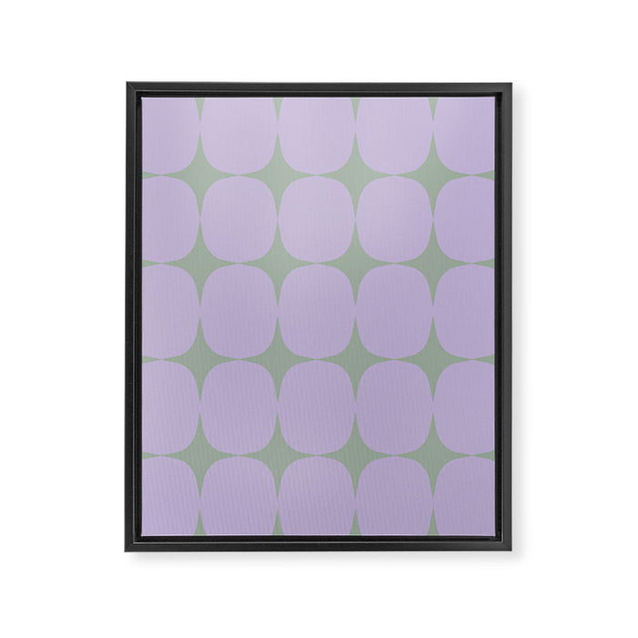 Lilac and Sage Shapes Framed Canvas Print Gallery Image 1