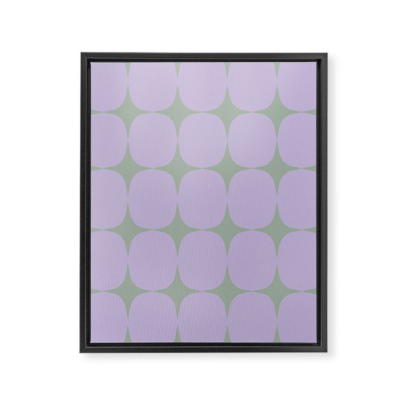 Lilac and Sage Shapes Framed Canvas Print Gallery Image 6
