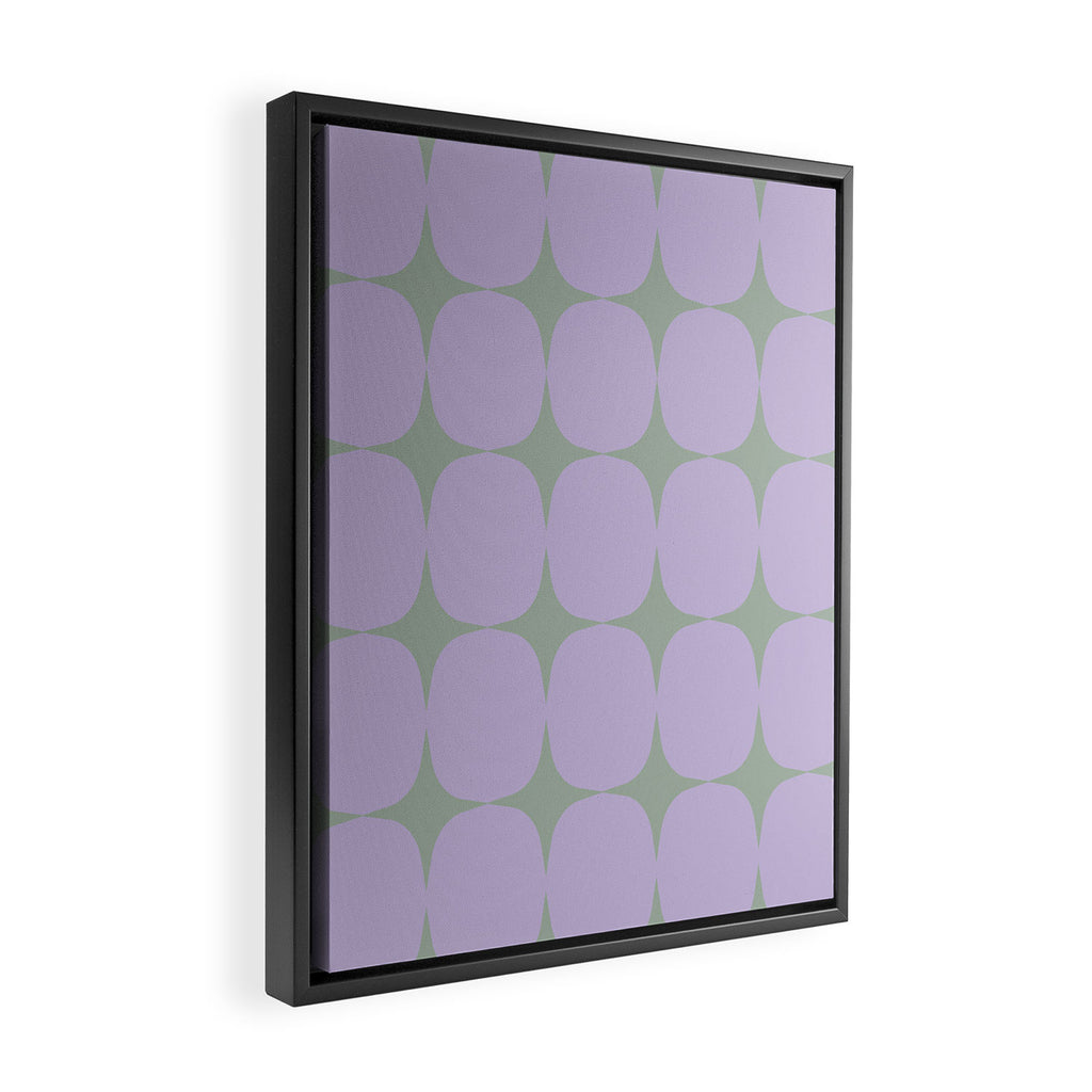 Lilac and Sage Shapes Framed Canvas Print Gallery Image 2