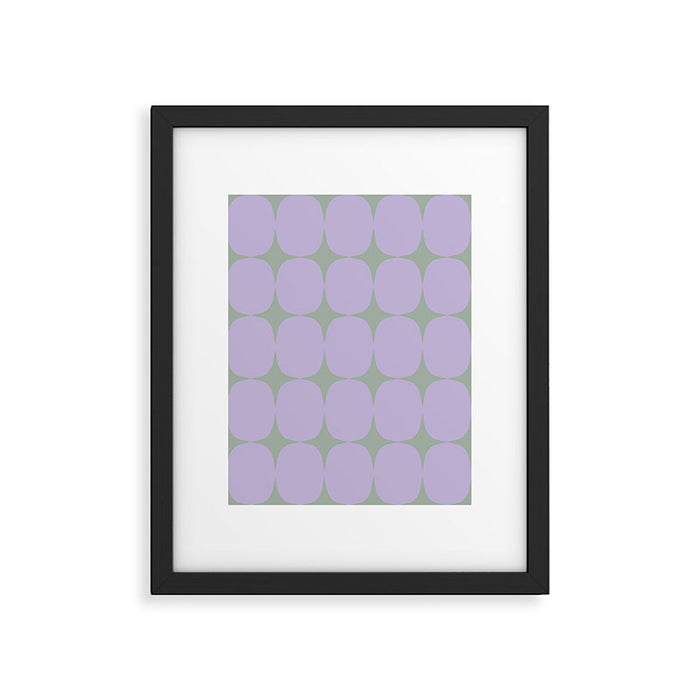 Lilac and Sage Shapes Framed Art Print Gallery Image 1