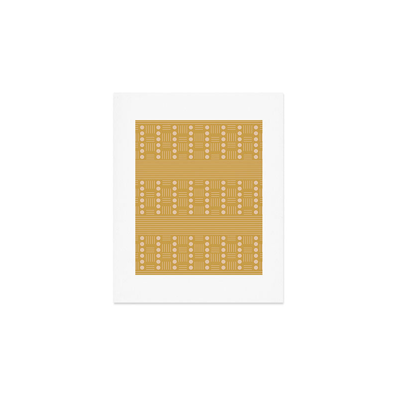 Lines and Circle in Mustard Art Print Gallery Image 1