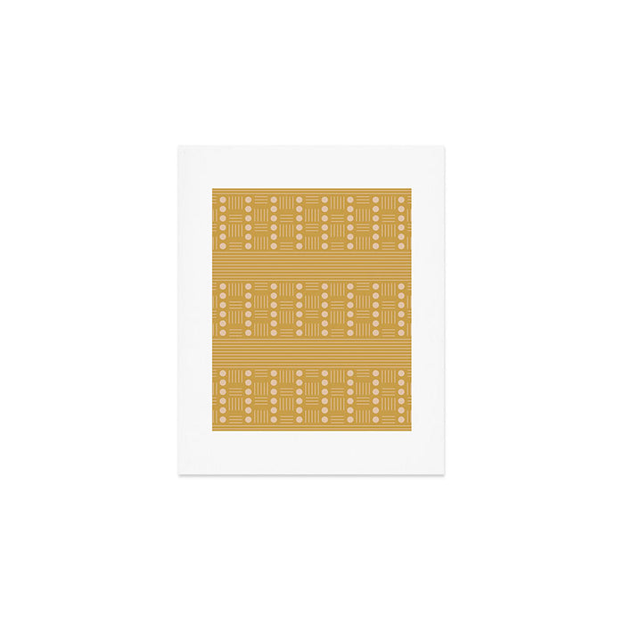 Lines and Circle in Mustard Art Print Gallery Image 1