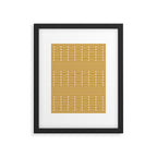 Lines and Circle in Mustard Framed Art Print Gallery Image 5