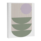 Lines and Shapes in Moss and Lilac Canvas Print Gallery Image 6