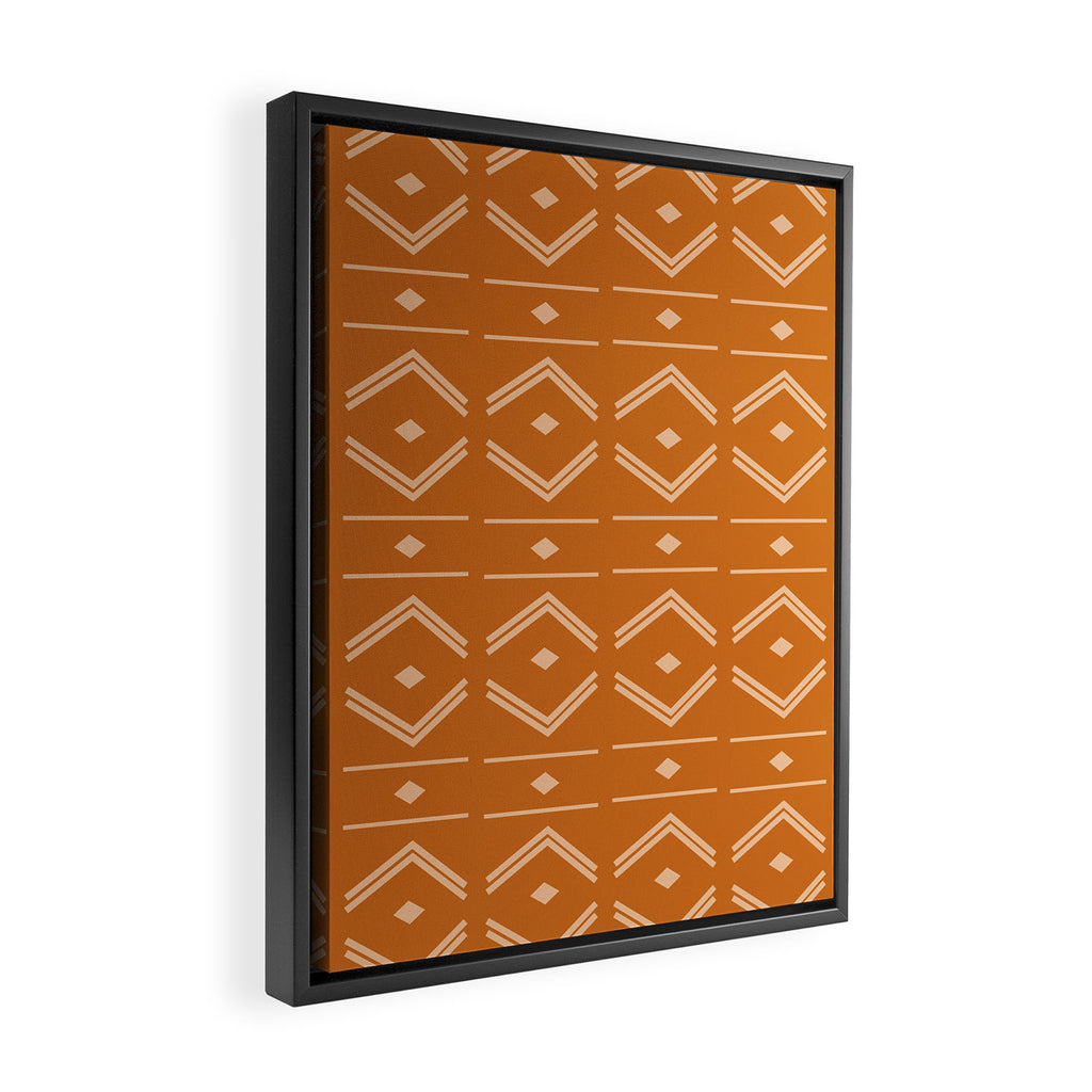 Lines in Butterscotch Framed Canvas Print Gallery Image 2