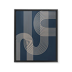 Lines in Midnight Framed Canvas Print Gallery Image 8